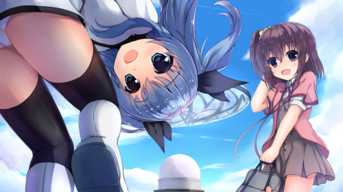 Anime Girl - Upskirt Panties Desktop Wallpaper